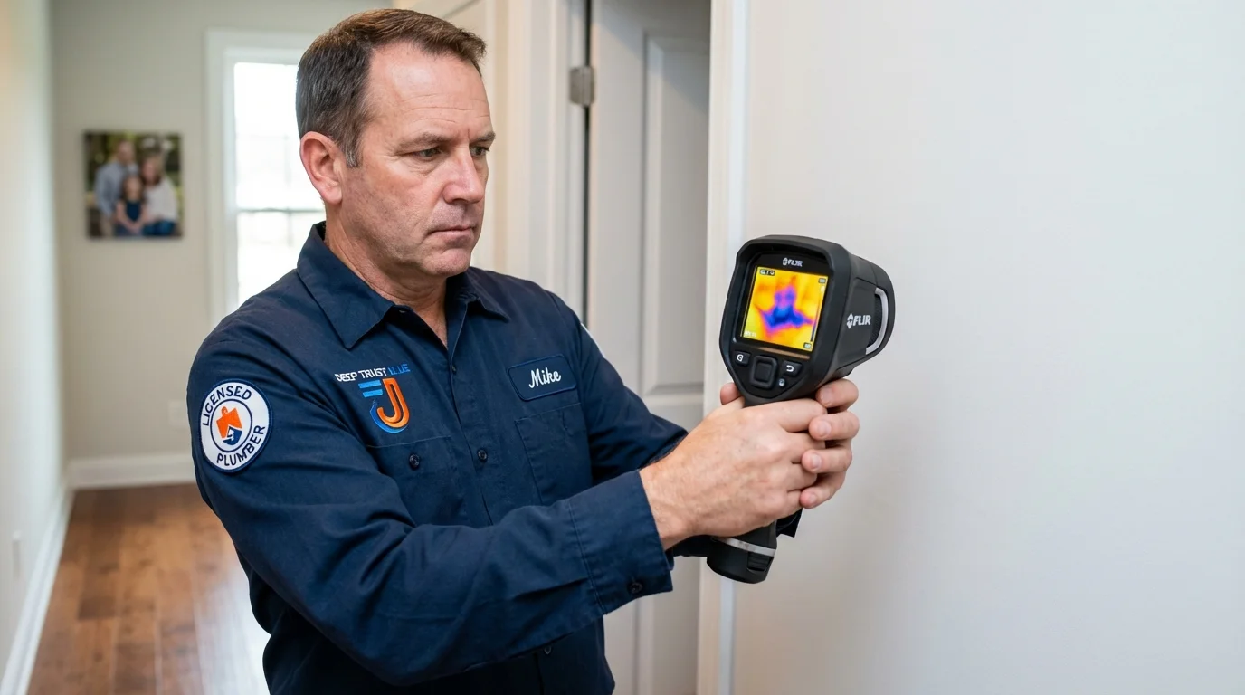 Thermal imaging leak detection by Johns Plumbing LLC in Leonard